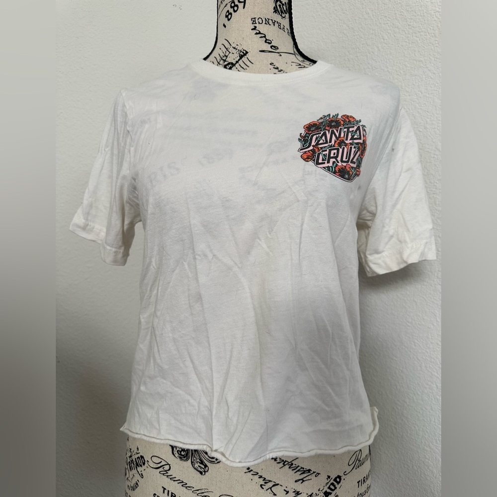 Santa Cruz Black and White Logo T-Shirt